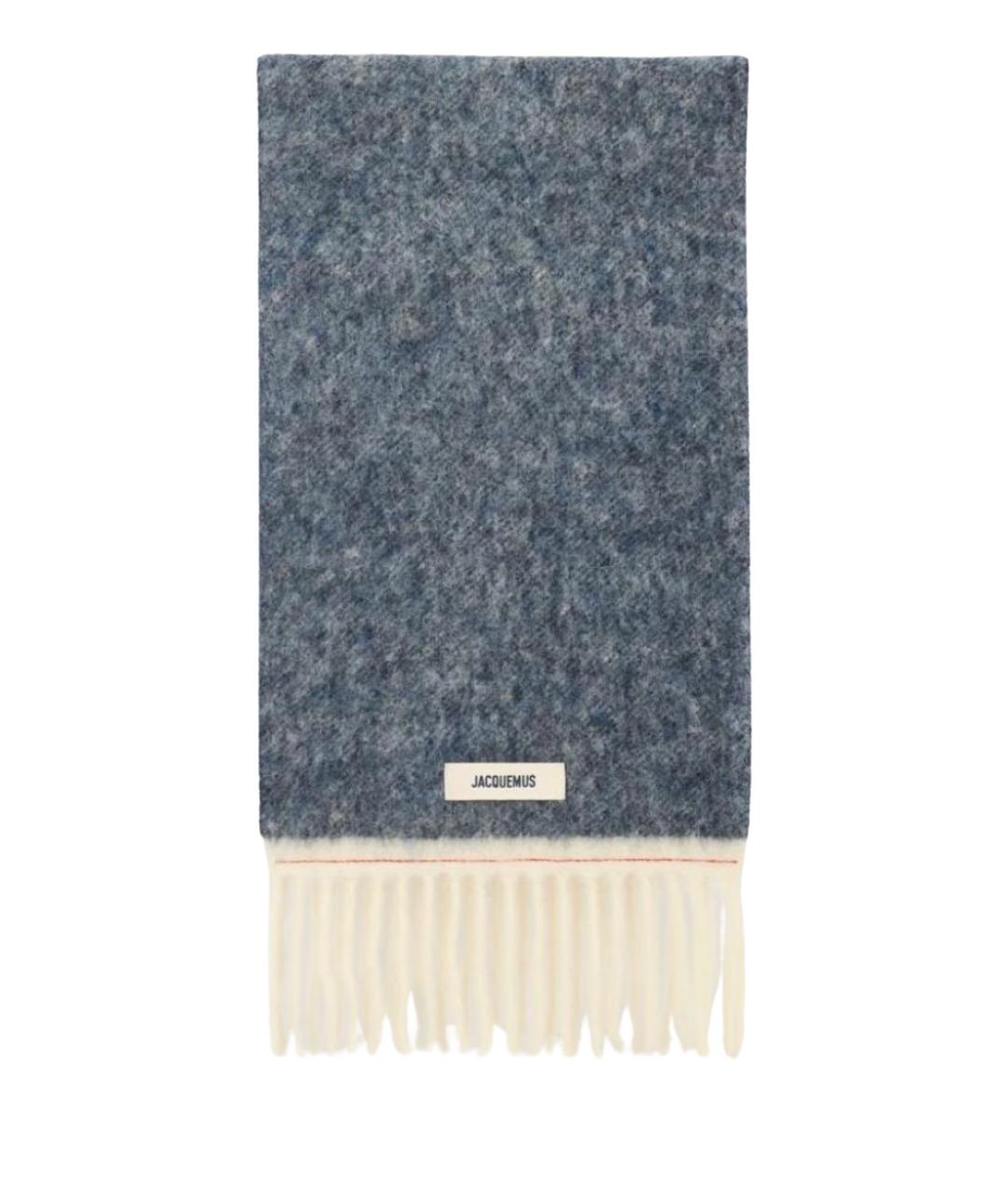 JACQUEMUS Синий шерстяной шарф, фото 1