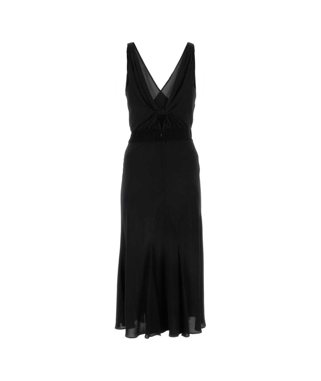 PRADA Черное вискозное платье, фото 2