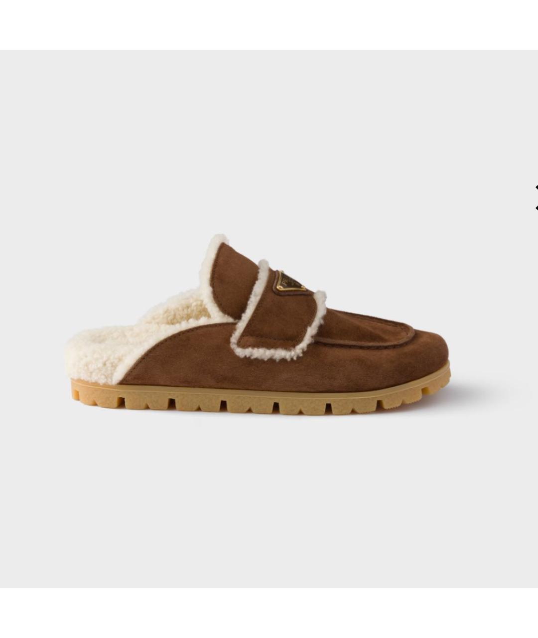 PRADA Коричневые замшевые мюли, фото 3