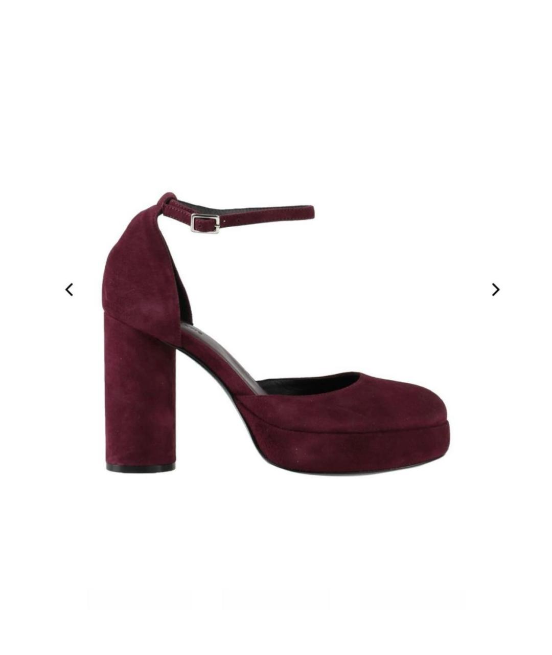 VIC MATIE Бордовые замшевые туфли, фото 5