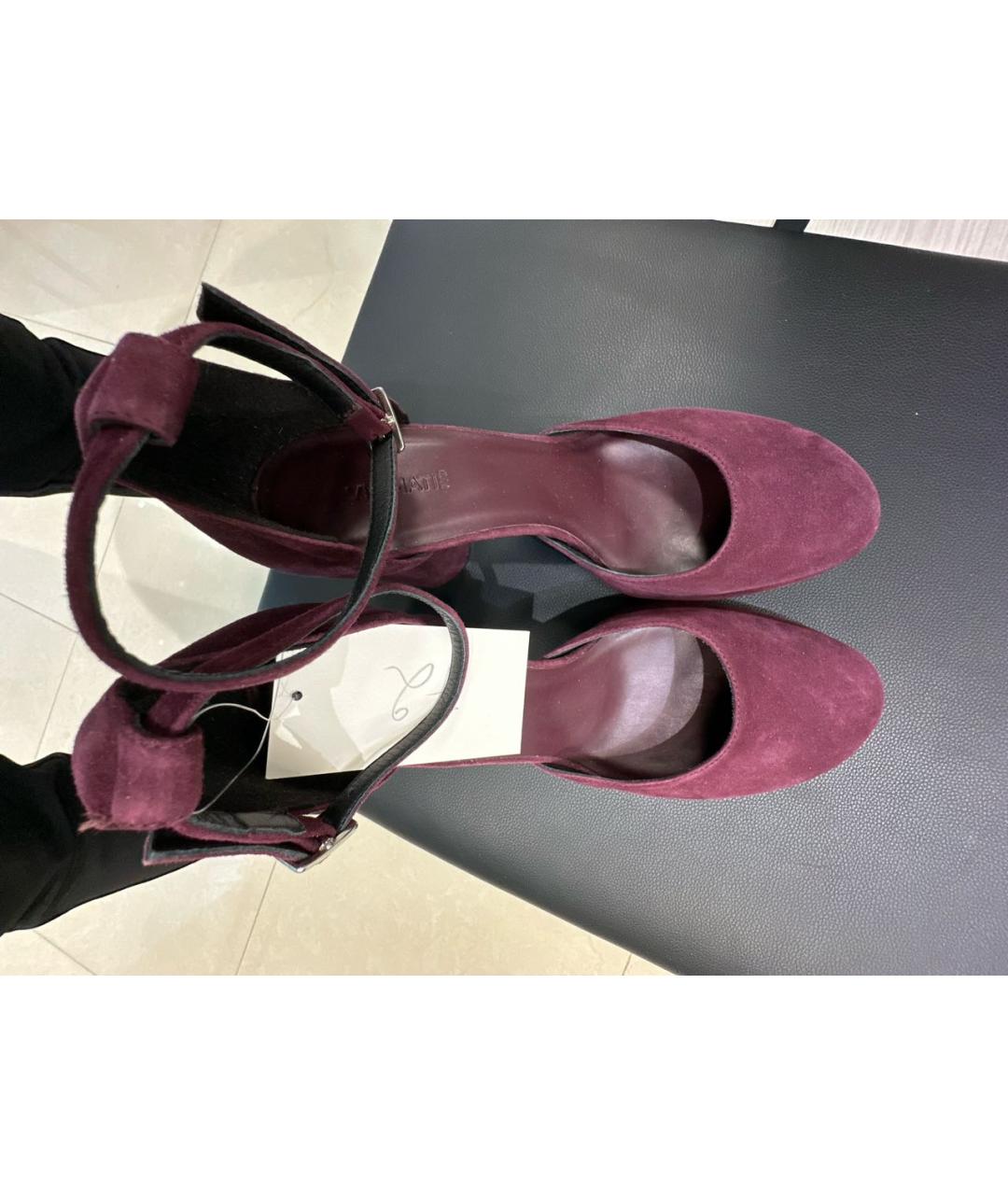 VIC MATIE Бордовые замшевые туфли, фото 3