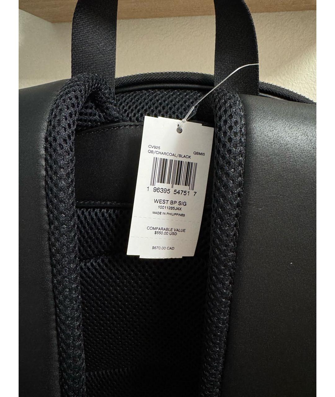 COACH Черный кожаный рюкзак, фото 7