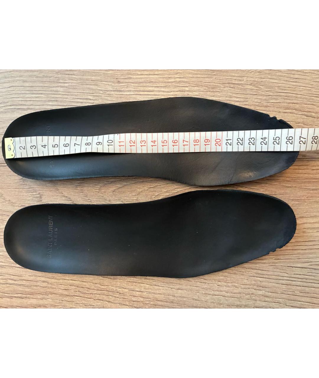 SAINT LAURENT Черные кожаные ботинки, фото 5