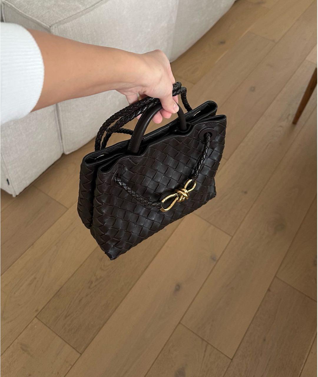 BOTTEGA VENETA Коричневая кожаная сумка с короткими ручками, фото 8
