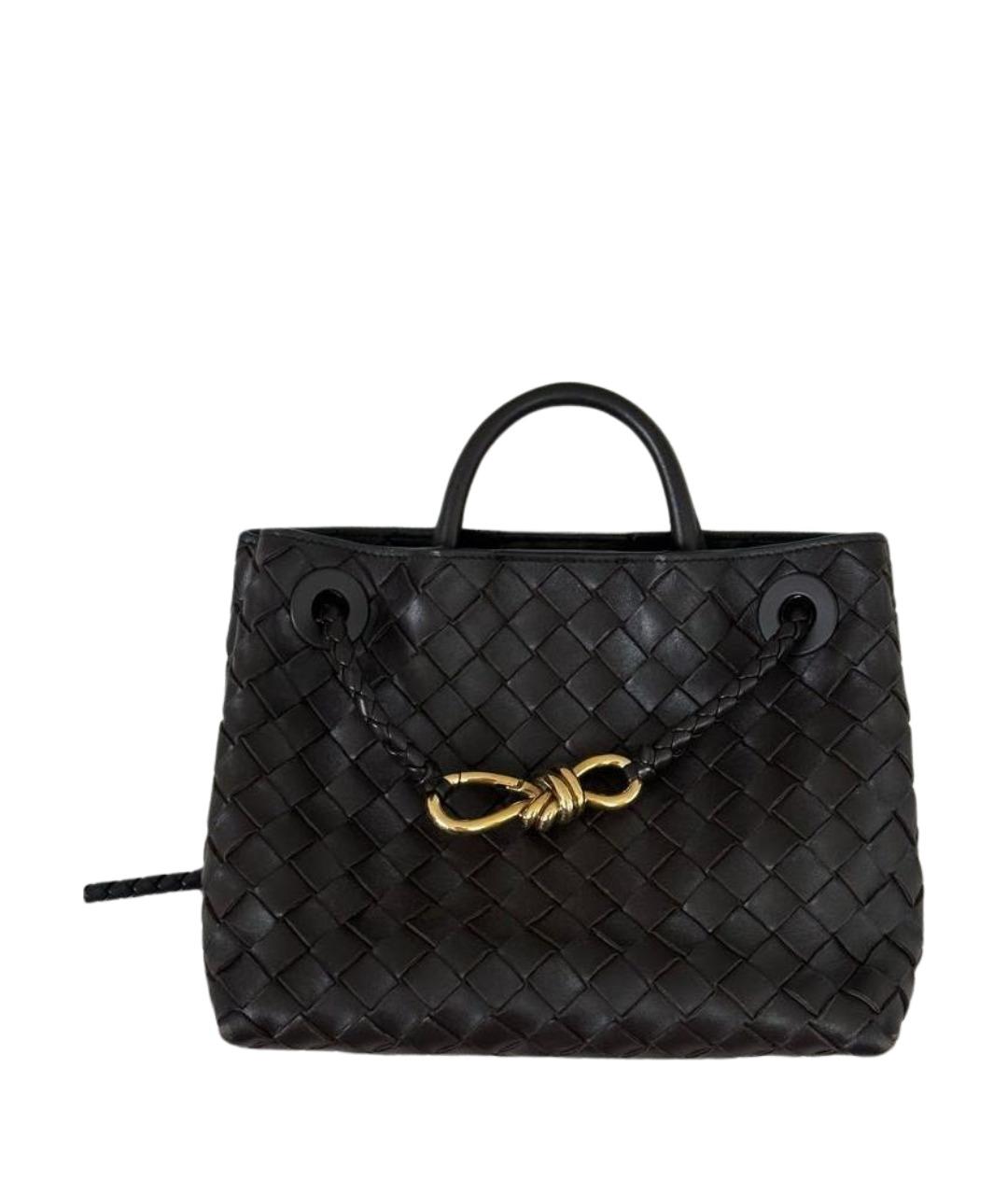 BOTTEGA VENETA Коричневая кожаная сумка с короткими ручками, фото 1