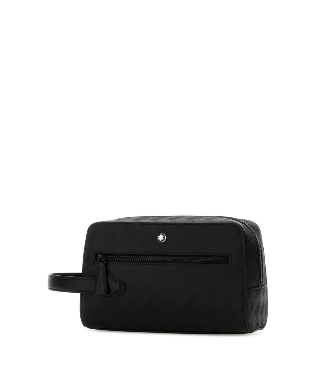 MONTBLANC Черная кожаная барсетка, фото 2