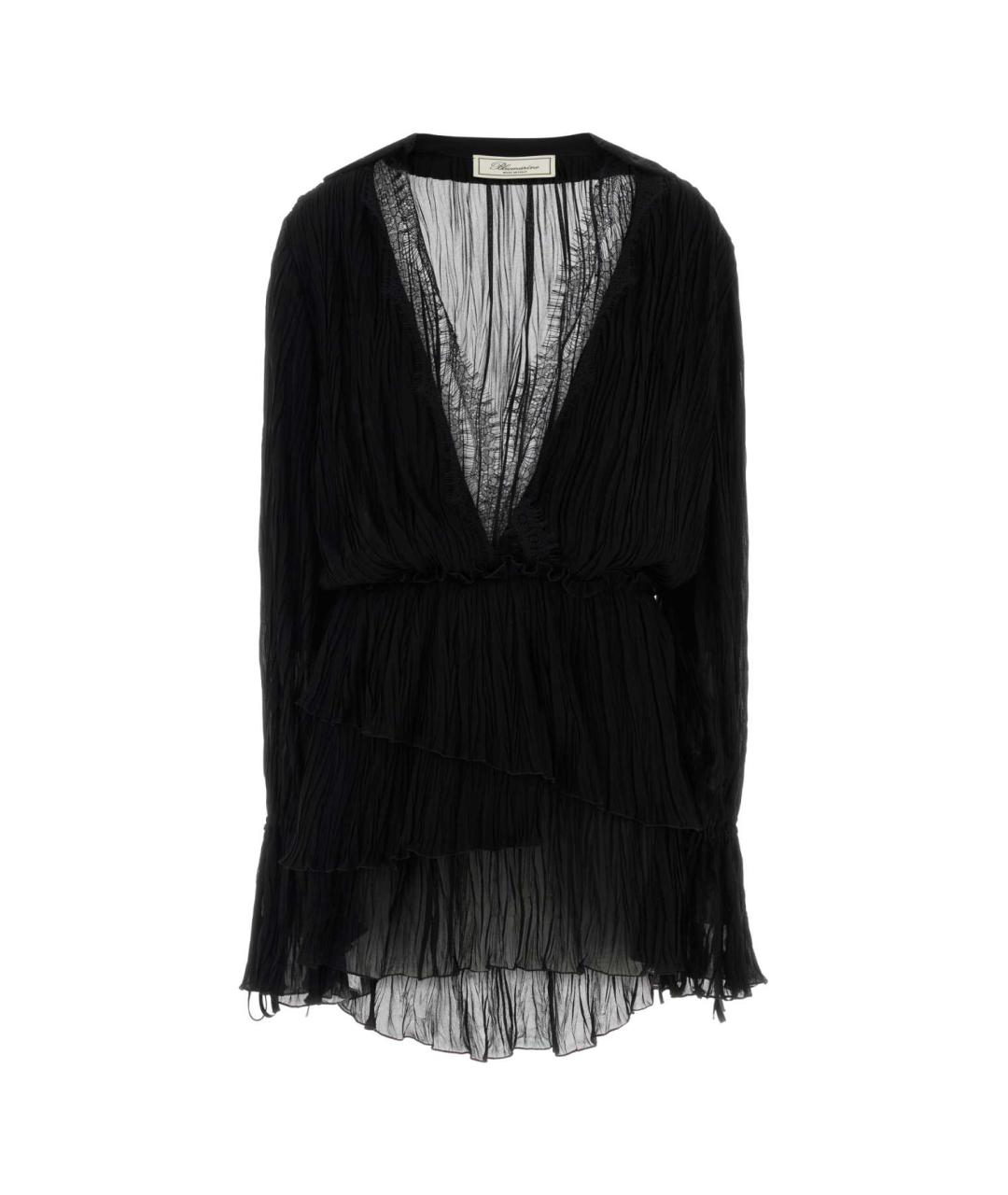 BLUMARINE Черное вискозное коктейльное платье, фото 1