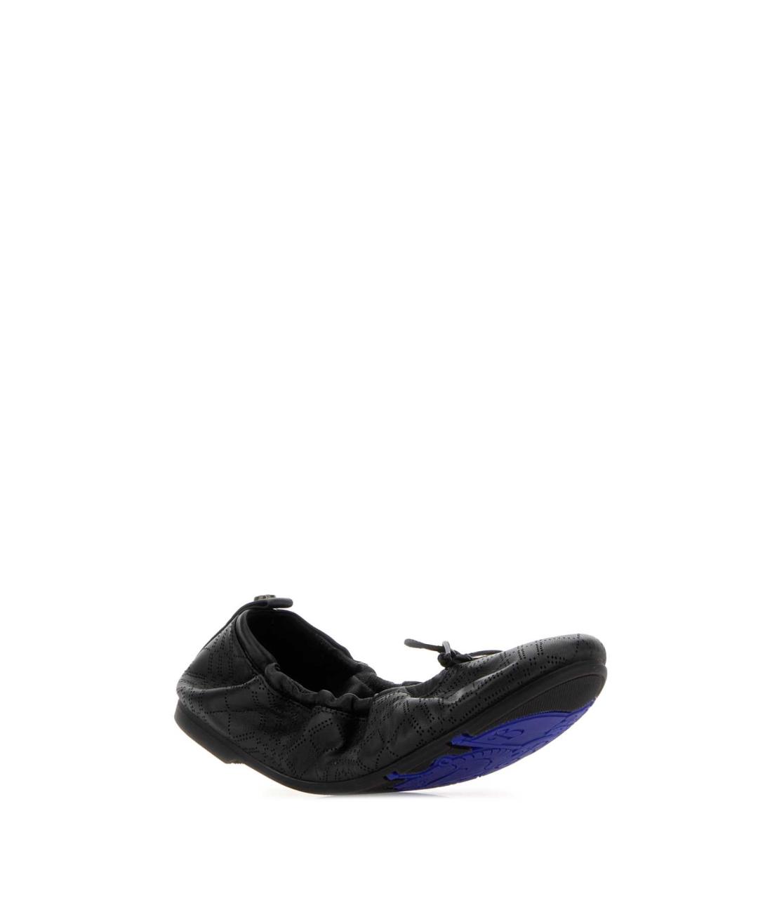 BURBERRY Черные кожаные балетки, фото 2