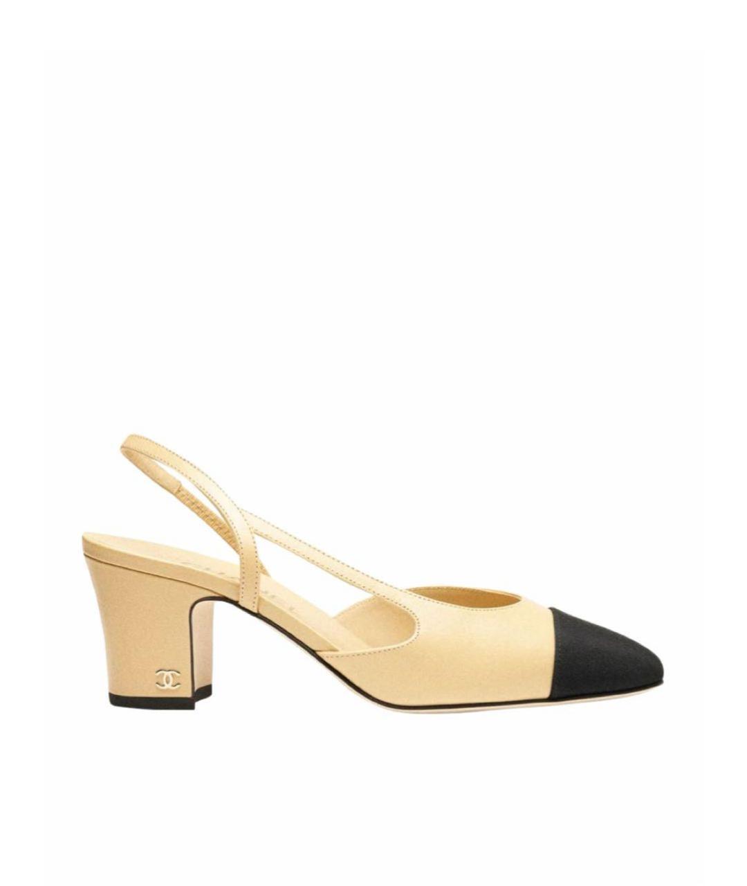 CHANEL Бежевые кожаные туфли, фото 8