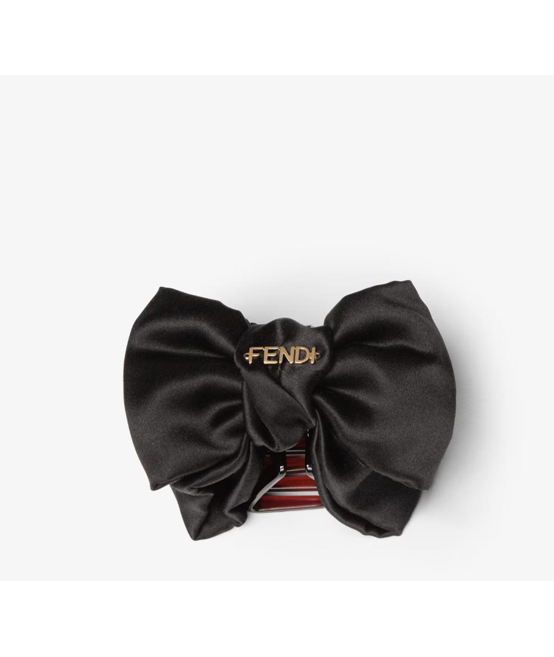 FENDI Черная заколка, фото 6