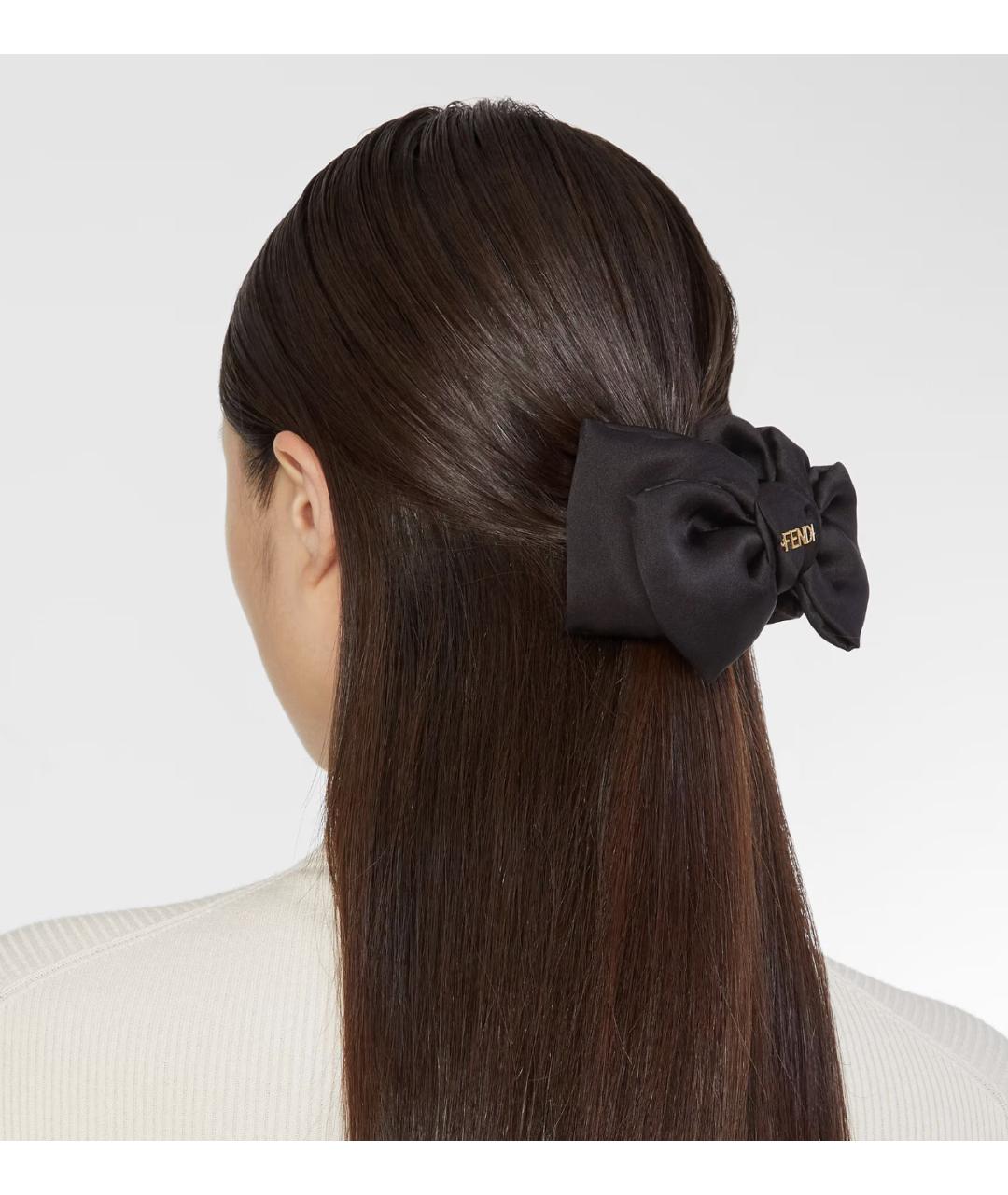 FENDI Черная заколка, фото 5