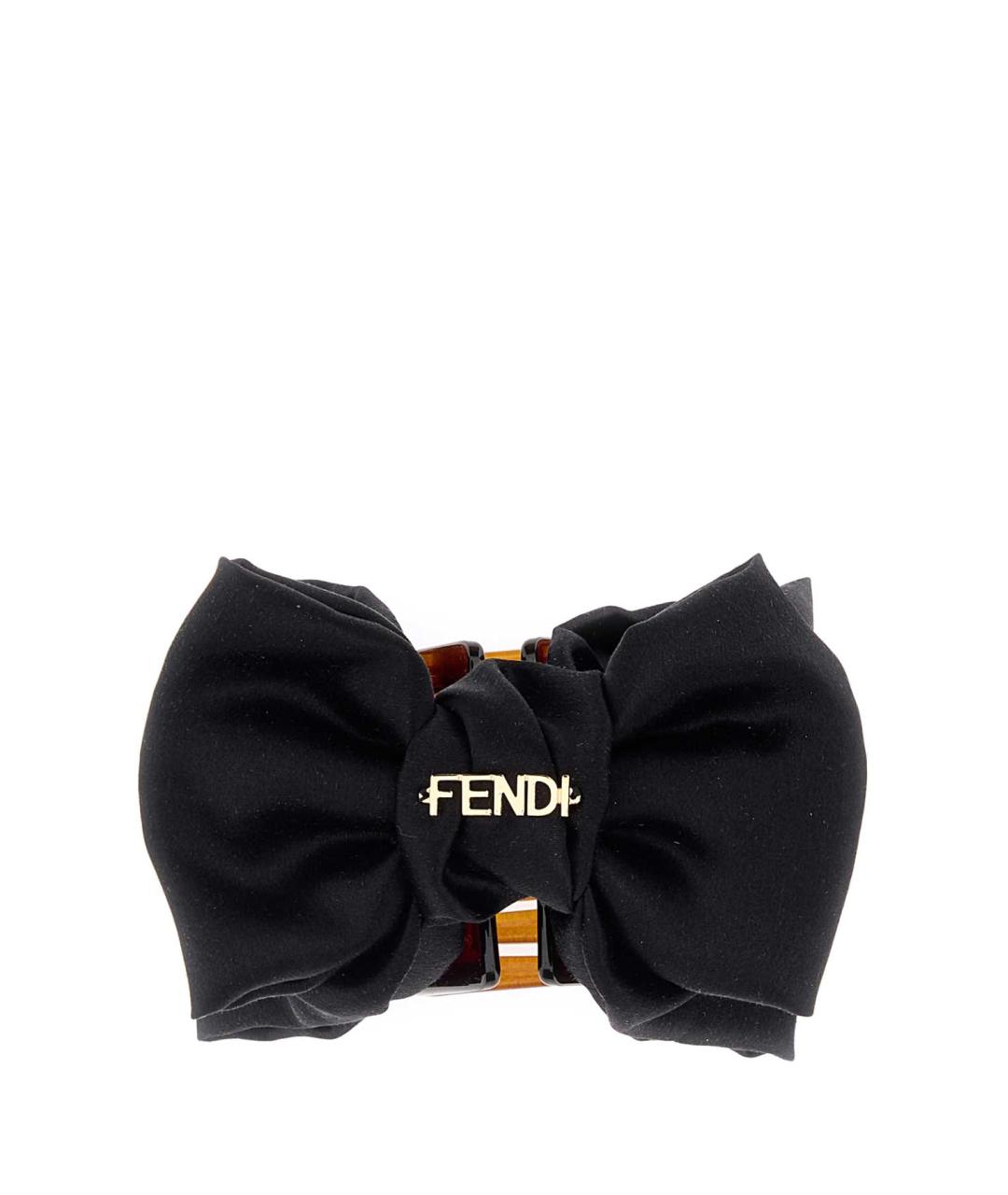 FENDI Черная заколка, фото 2