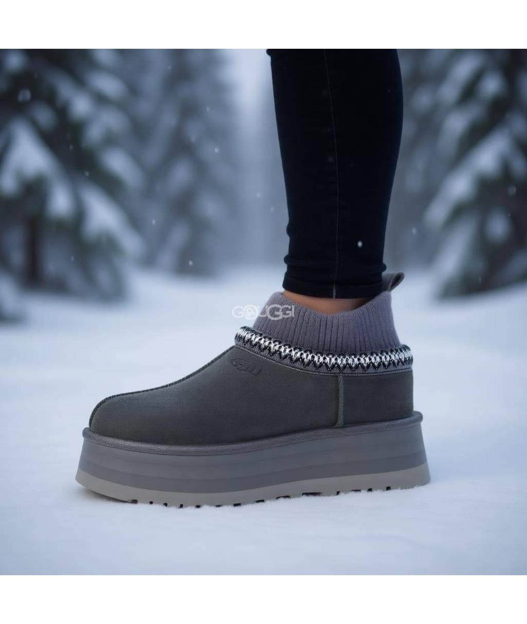 UGG AUSTRALIA Серые замшевые ботинки, фото 3