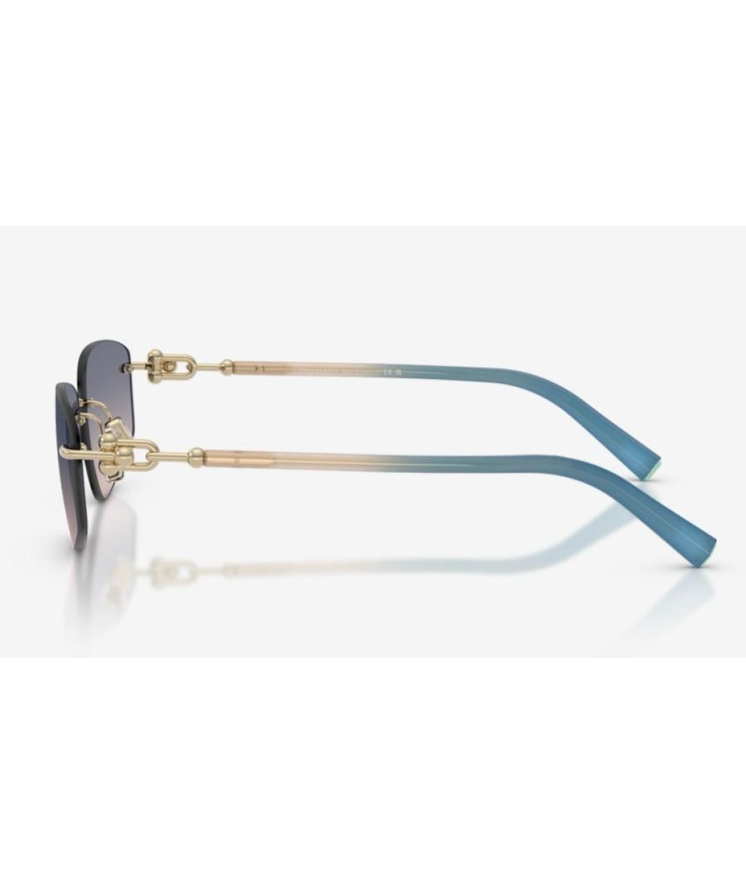 TIFFANY&CO Синие металлические солнцезащитные очки, фото 4