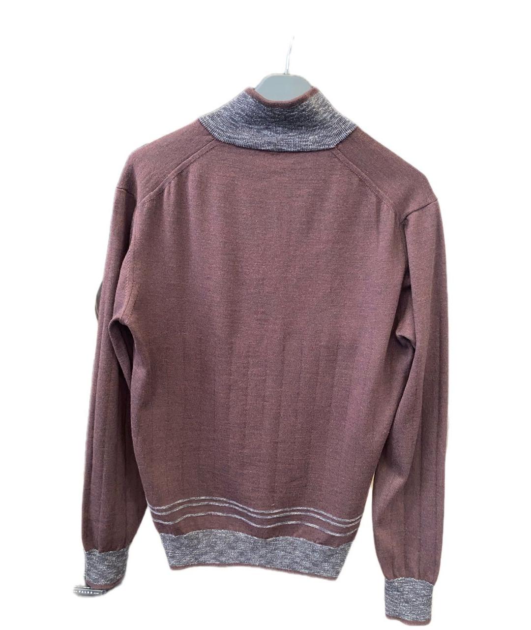 CORNELIANI Коричневый шерстяной джемпер / свитер, фото 2