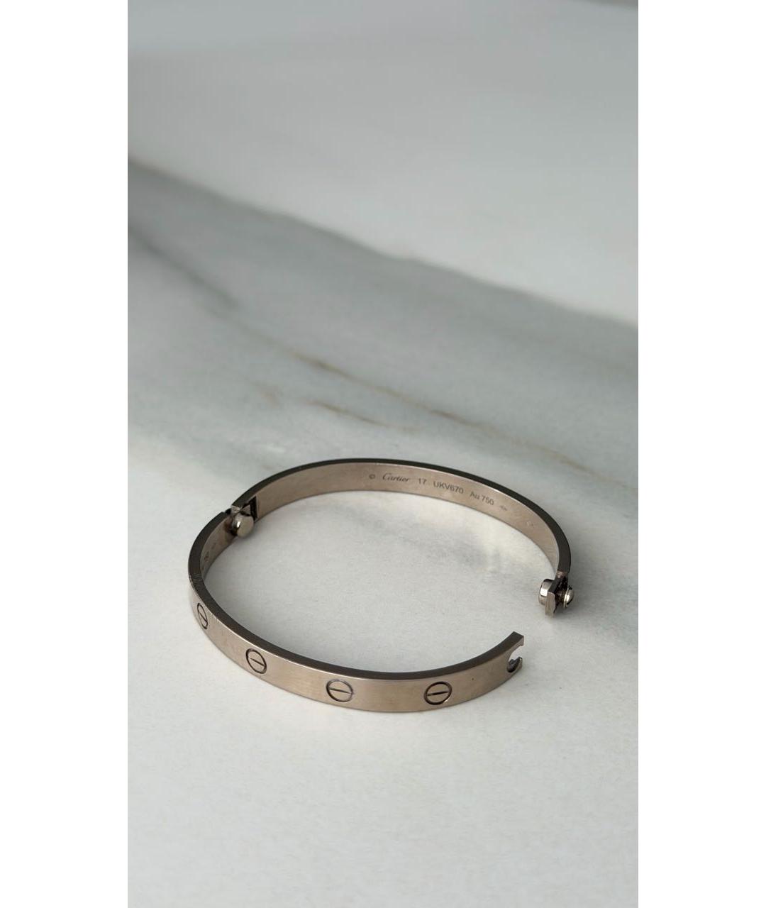 CARTIER Серебрянный браслет из белого золота, фото 3