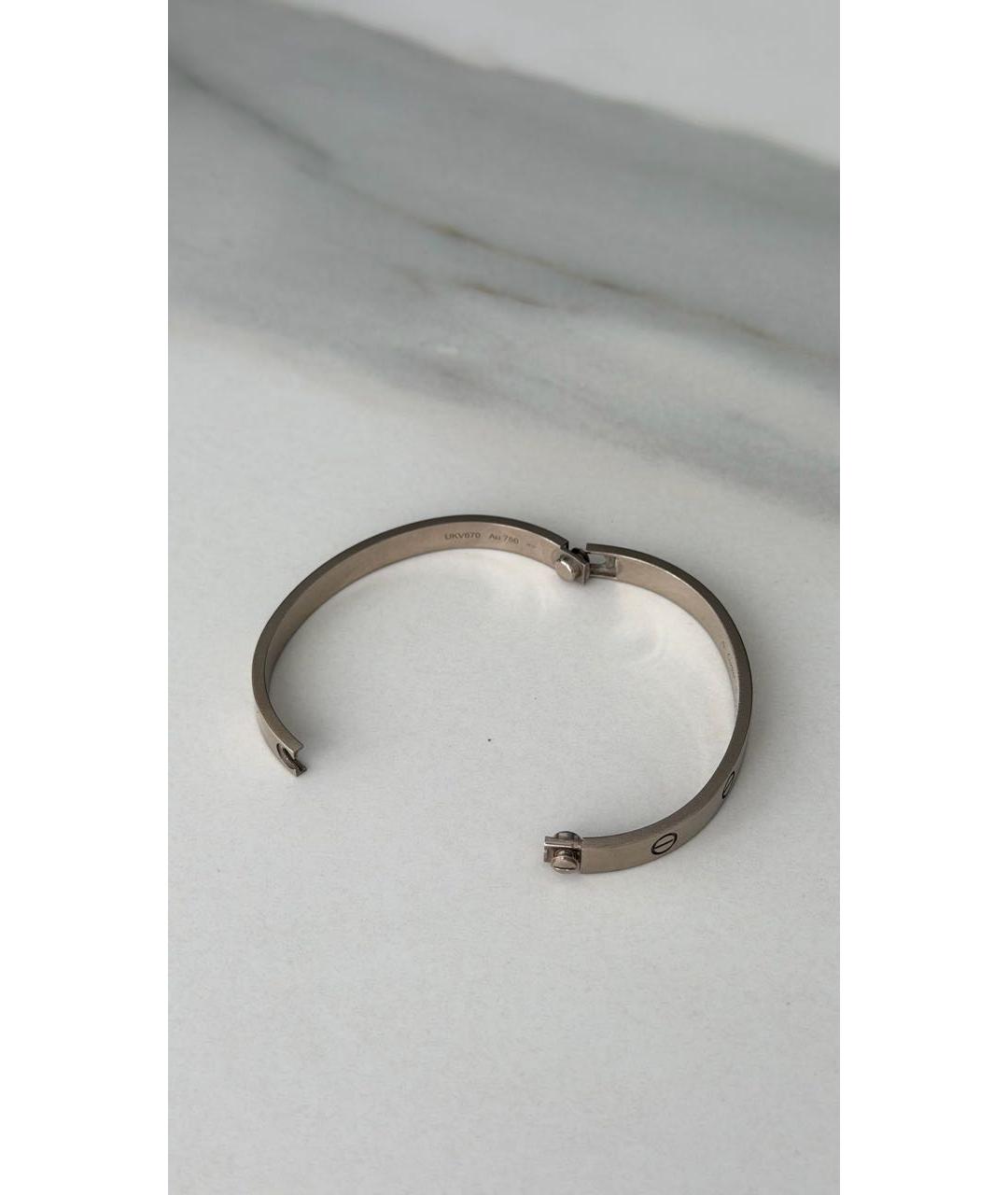 CARTIER Серебрянный браслет из белого золота, фото 2