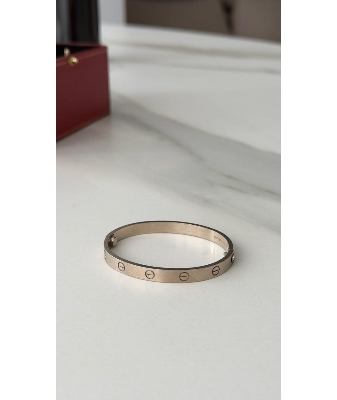 CARTIER Серебрянный браслет из белого золота, фото 5