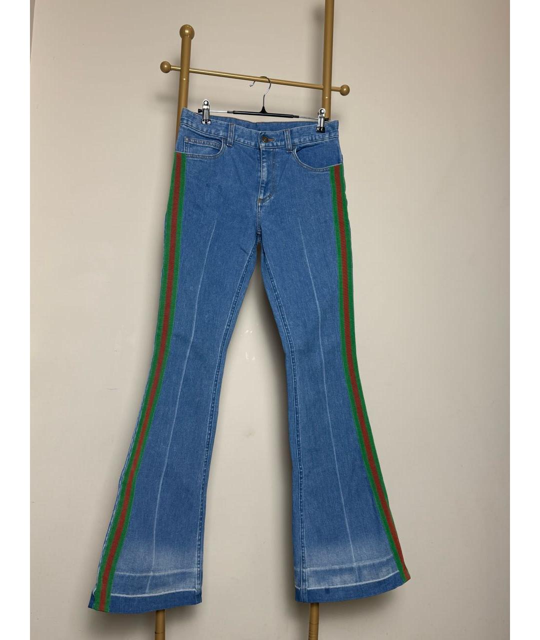 GUCCI Голубые джинсы клеш, фото 6