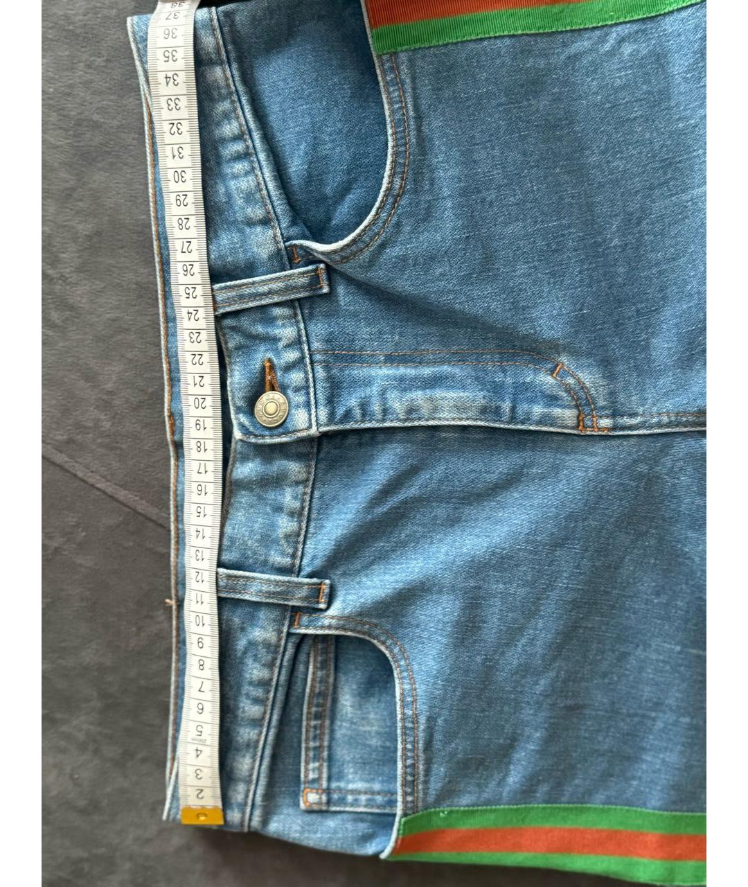 GUCCI Голубые джинсы клеш, фото 4
