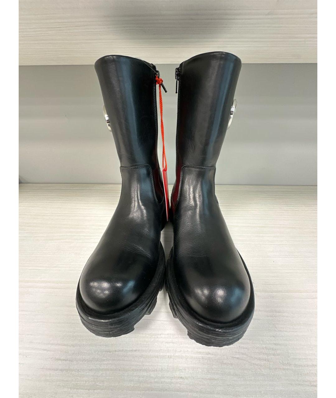 DIESEL Черные кожаные полусапоги, фото 2