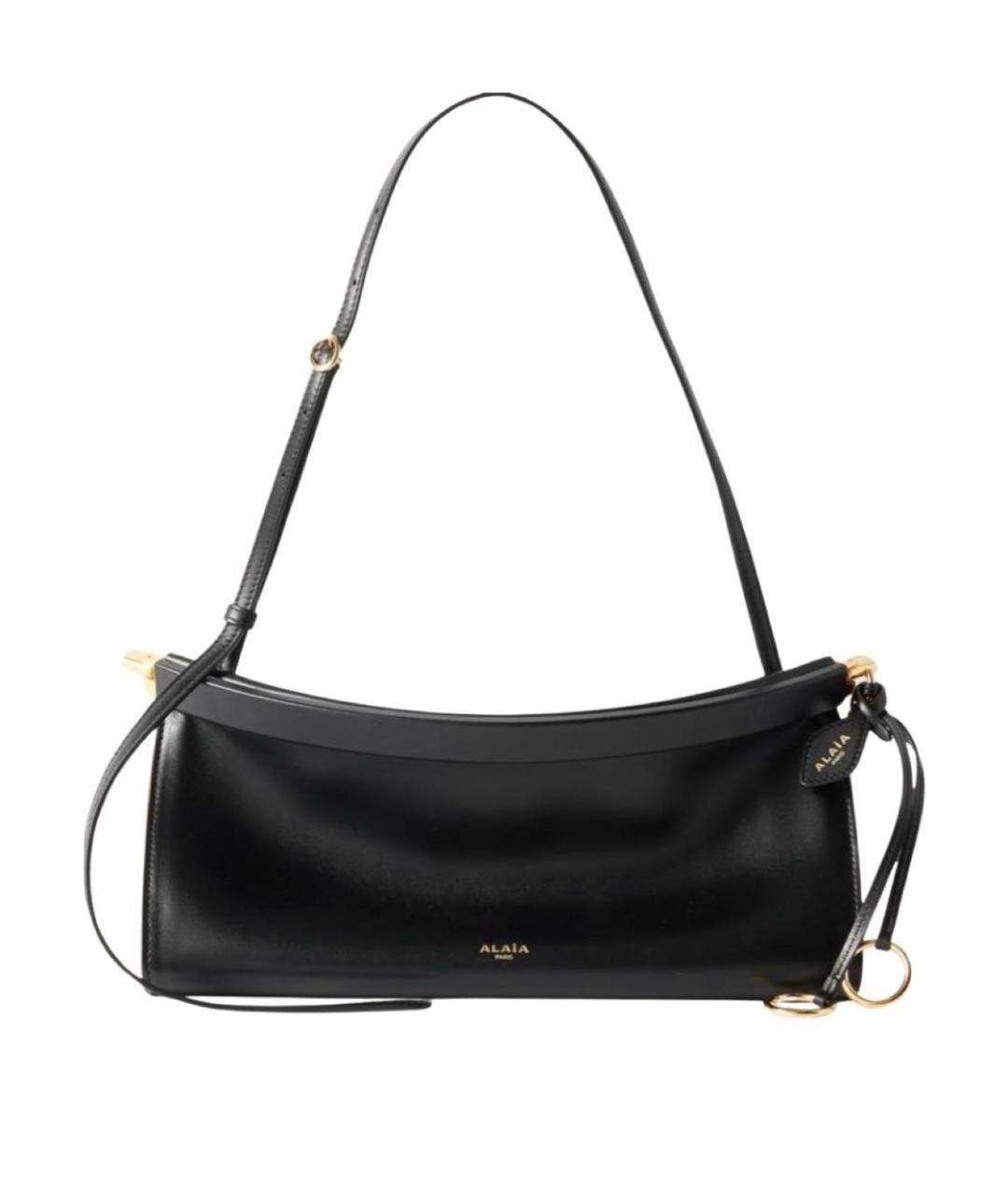 ALAIA Черная кожаная сумка через плечо, фото 1