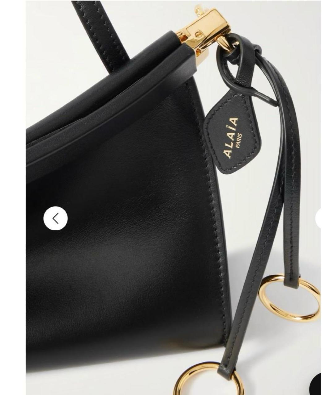 ALAIA Черная кожаная сумка через плечо, фото 3