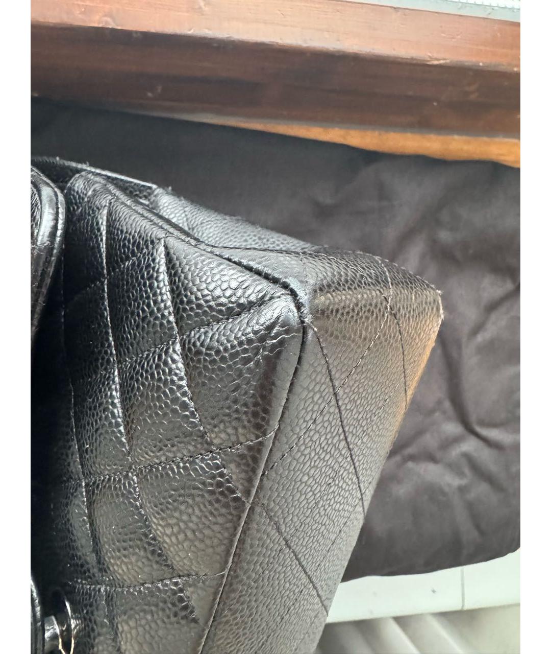 CHANEL Черная кожаная сумка через плечо, фото 7