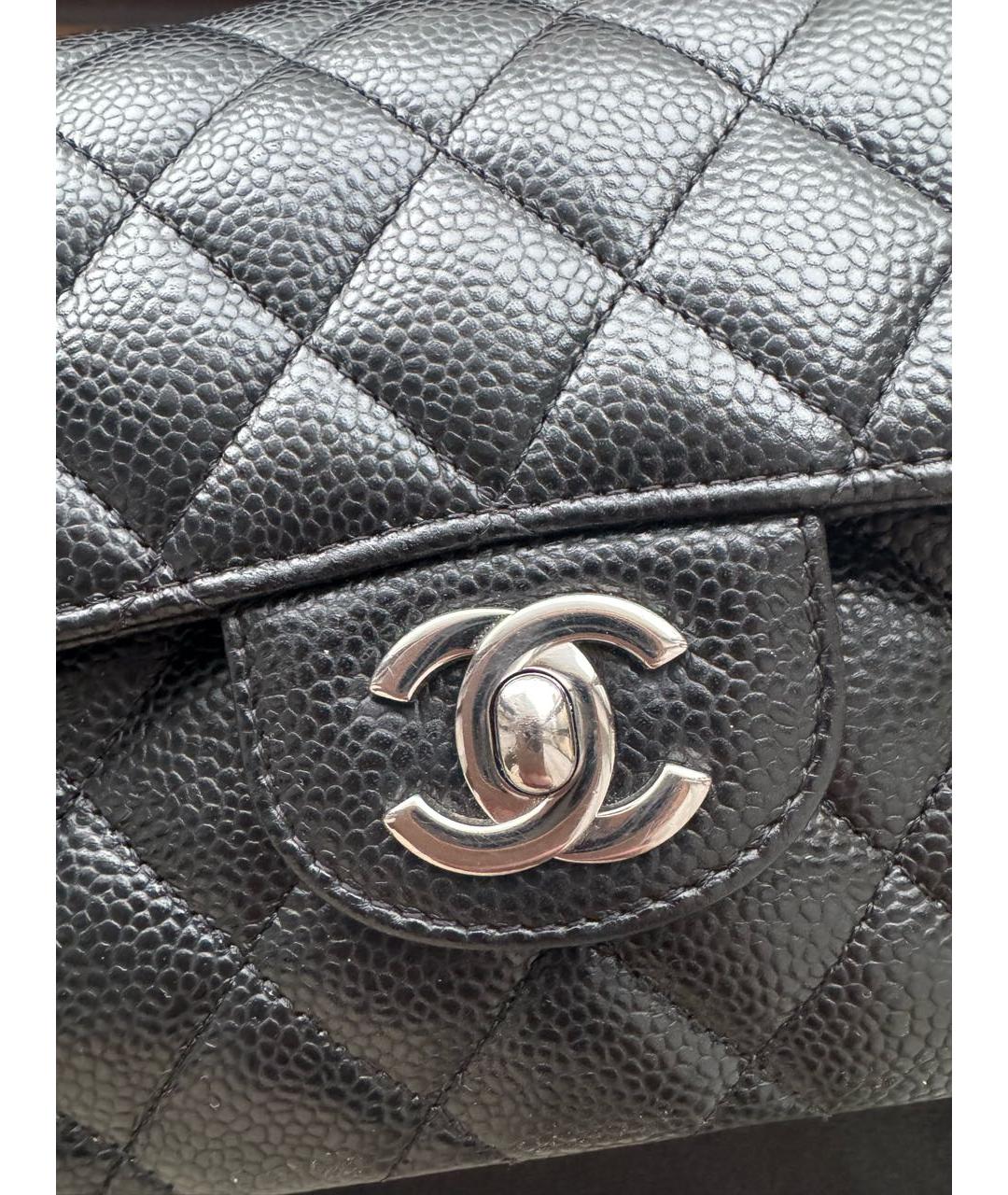 CHANEL Черная кожаная сумка через плечо, фото 5