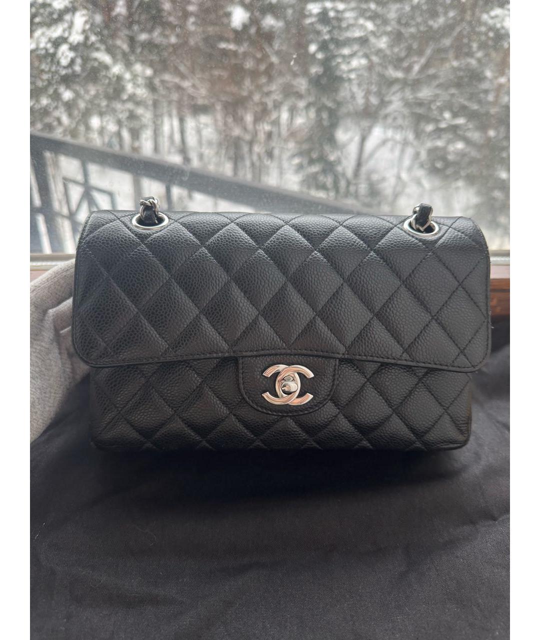 CHANEL Черная кожаная сумка через плечо, фото 8