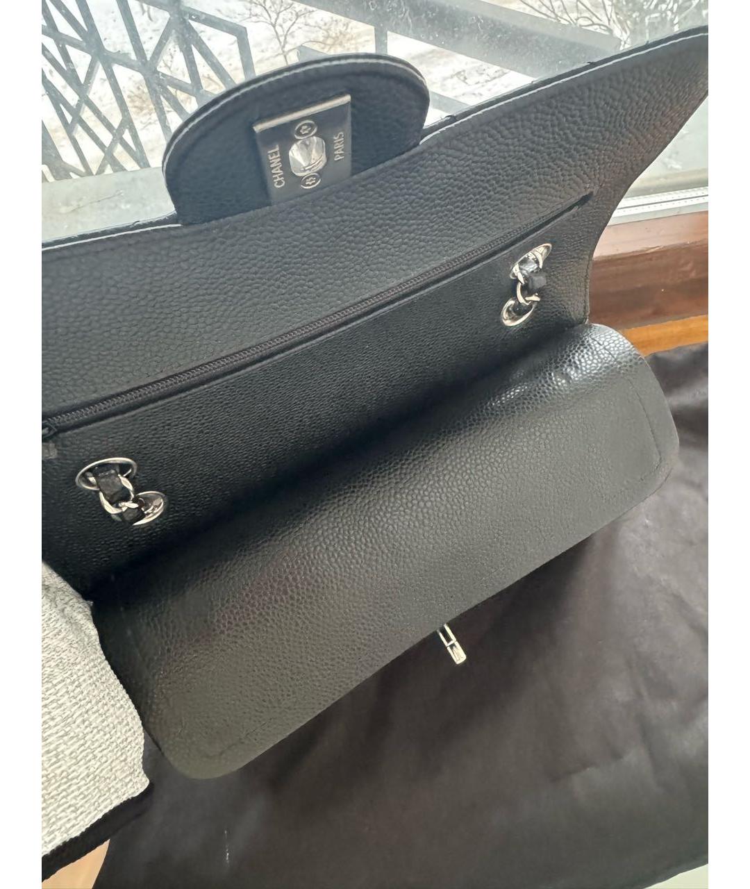 CHANEL Черная кожаная сумка через плечо, фото 4