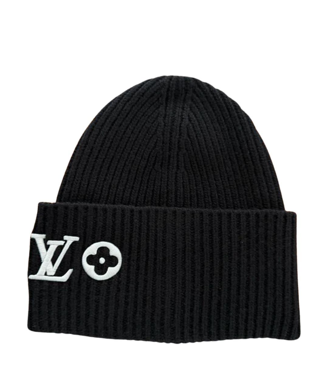 LOUIS VUITTON Черная шерстяная шапка, фото 1