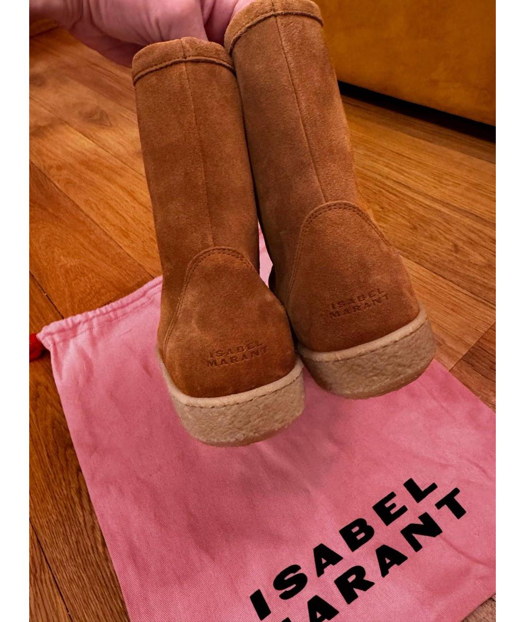 ISABEL MARANT Коричневые замшевые ботинки, фото 4