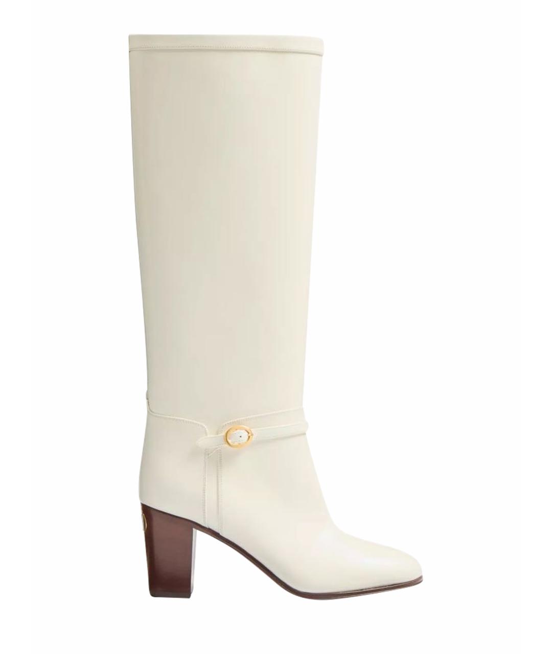 VALENTINO Белые кожаные сапоги, фото 1