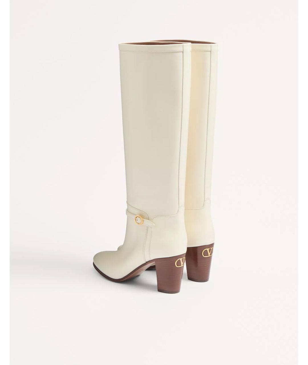 VALENTINO Белые кожаные сапоги, фото 4