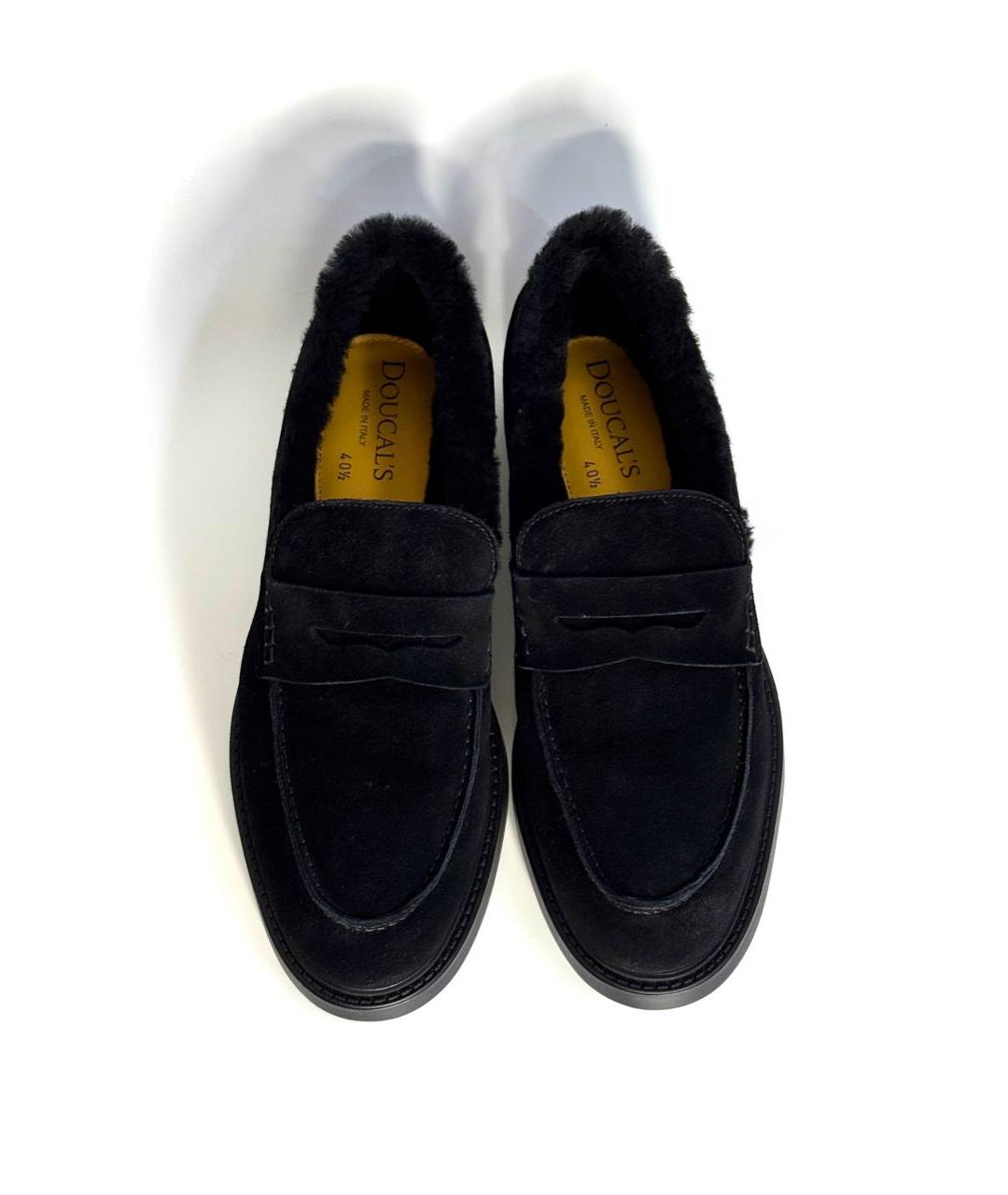 DOUCAL'S Черные замшевые лоферы, фото 3