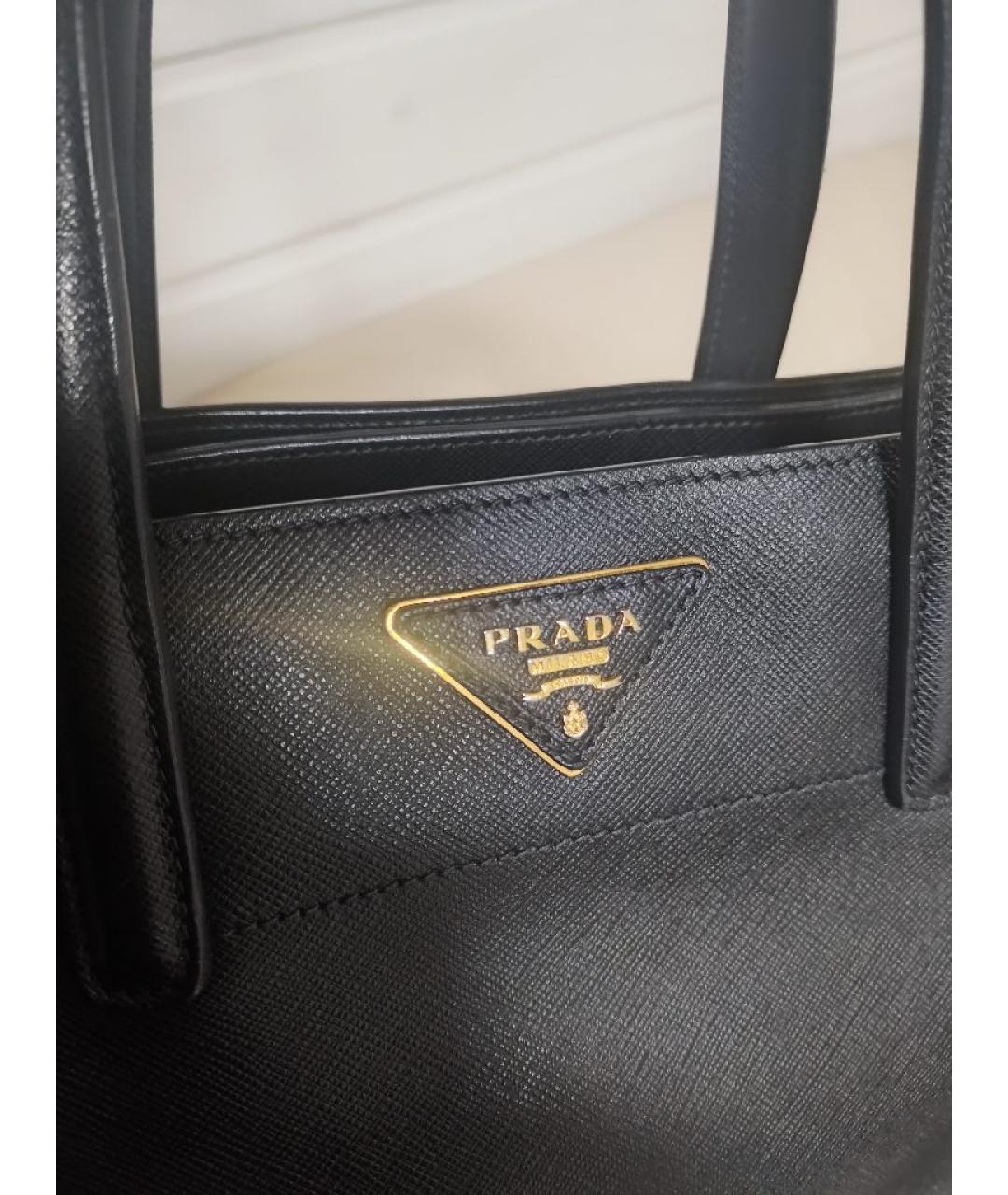 PRADA Черная кожаная сумка через плечо, фото 5
