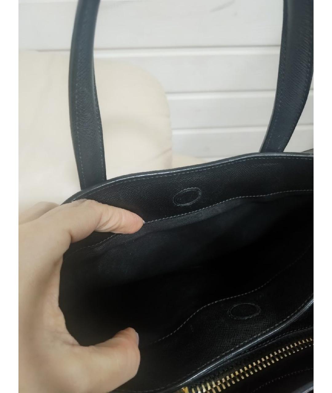 PRADA Черная кожаная сумка через плечо, фото 6