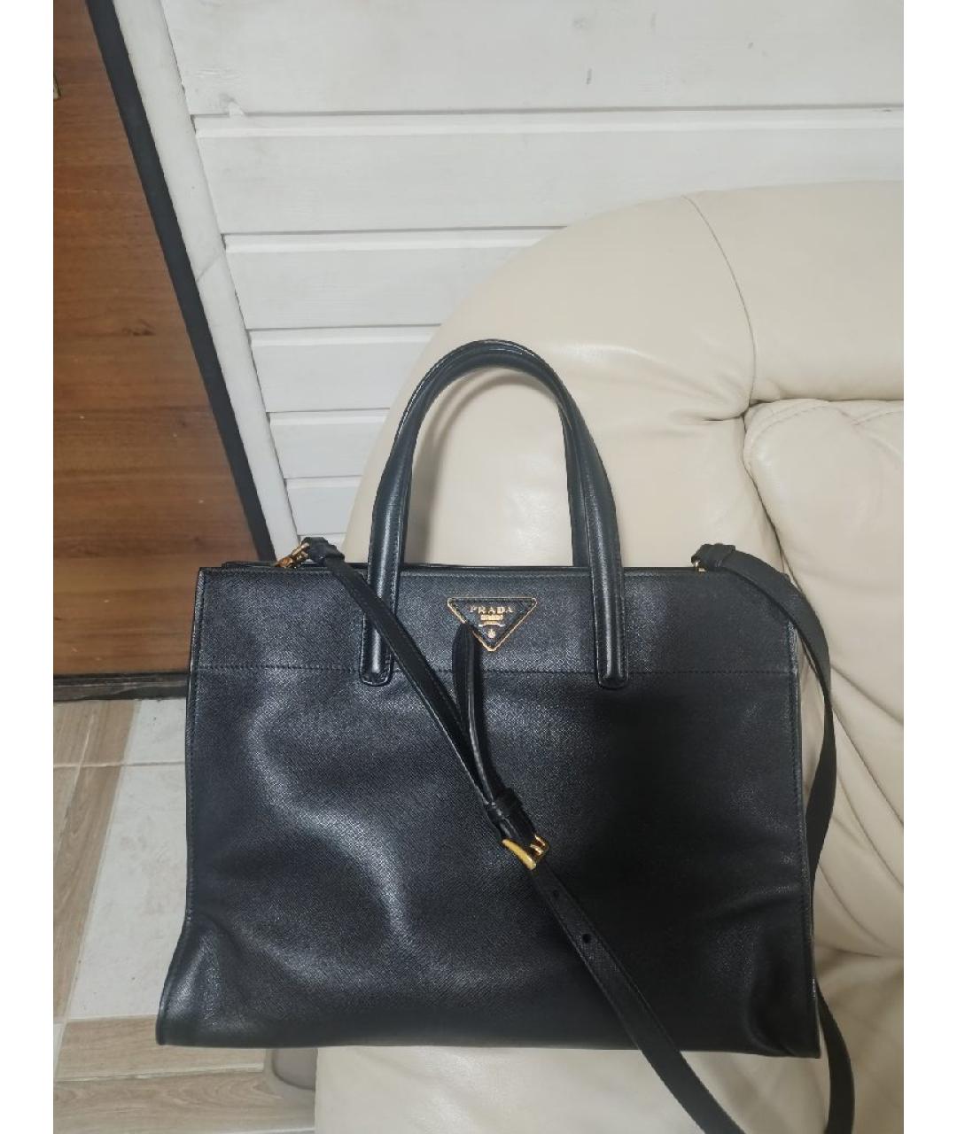PRADA Черная кожаная сумка через плечо, фото 9