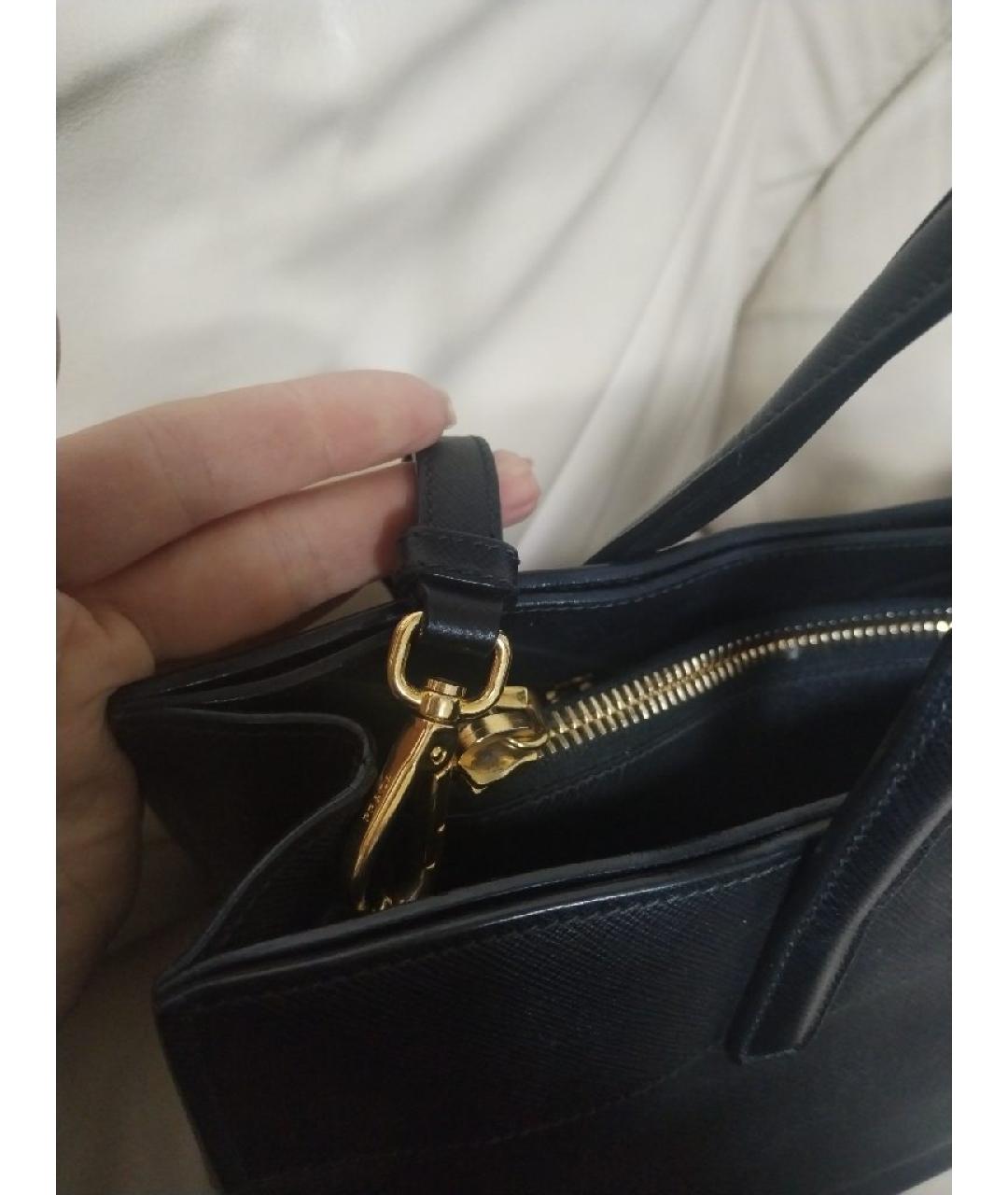 PRADA Черная кожаная сумка через плечо, фото 7