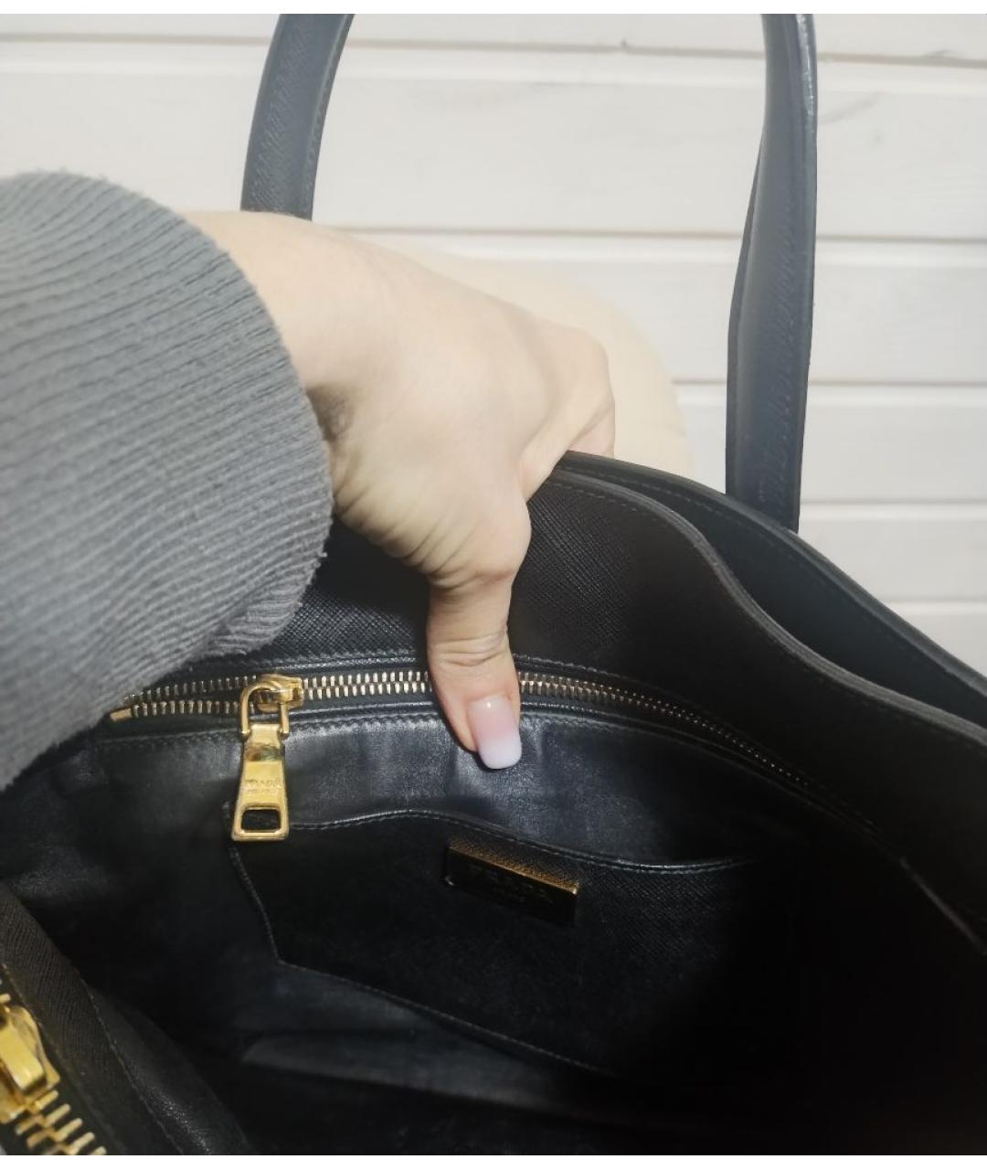 PRADA Черная кожаная сумка через плечо, фото 8