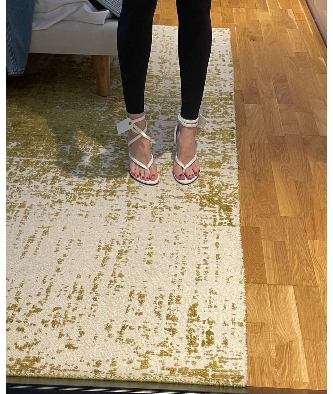 OFF-WHITE Белые кожаные мюли, фото 7