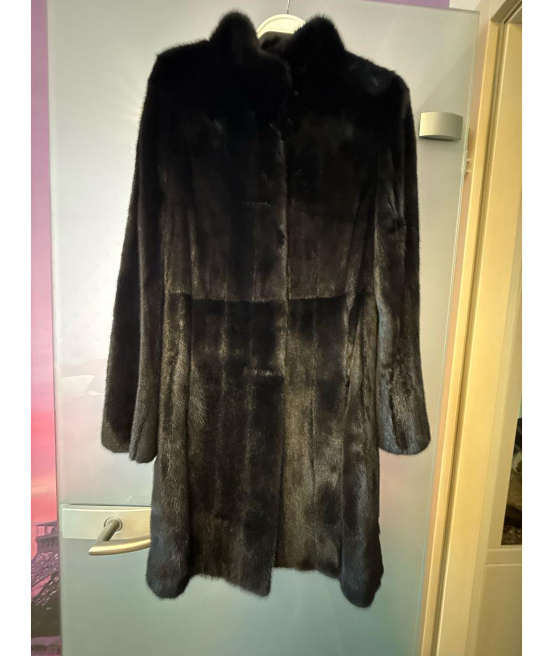 YVES SALOMON Черная меховая шуба, фото 7