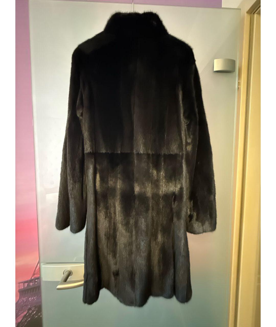 YVES SALOMON Черная меховая шуба, фото 2