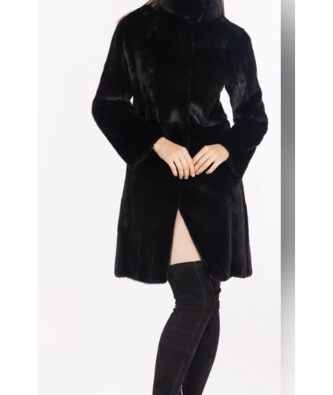 YVES SALOMON Черная меховая шуба, фото 5