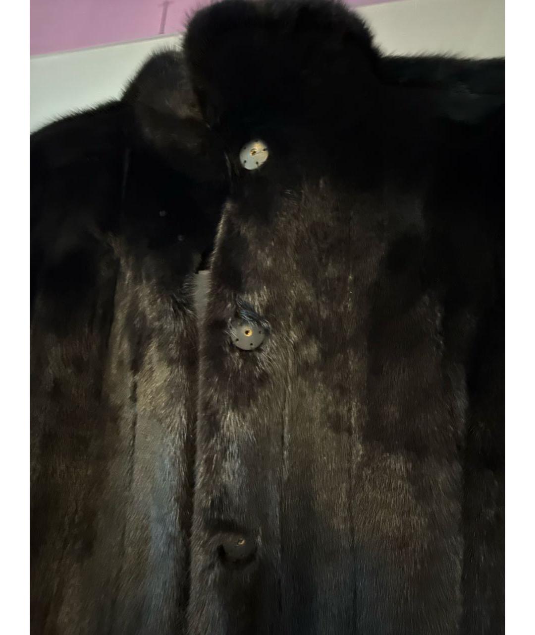 YVES SALOMON Черная меховая шуба, фото 4