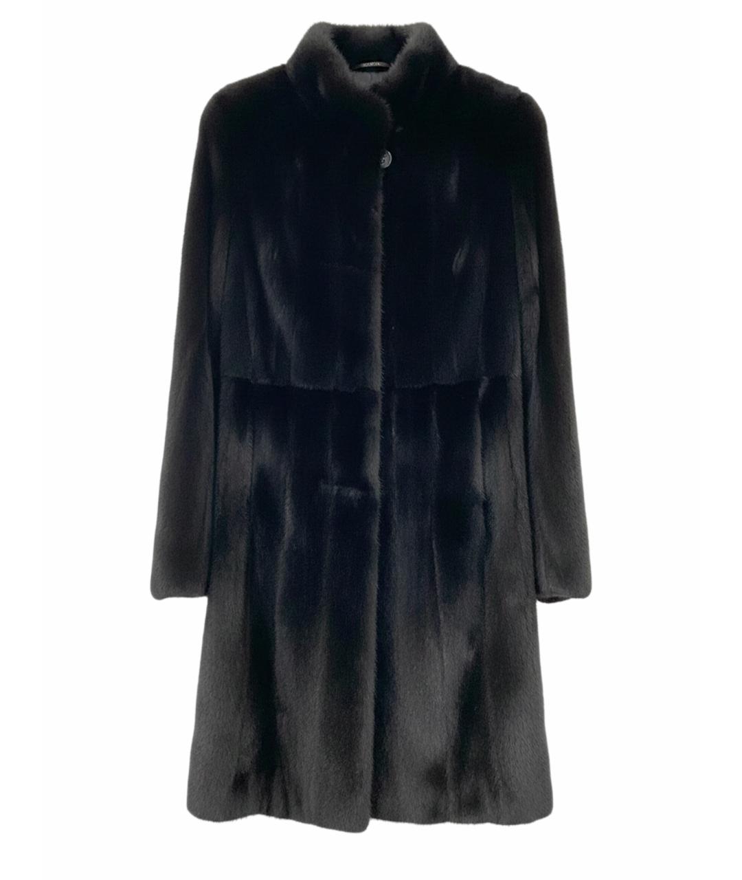 YVES SALOMON Черная меховая шуба, фото 1