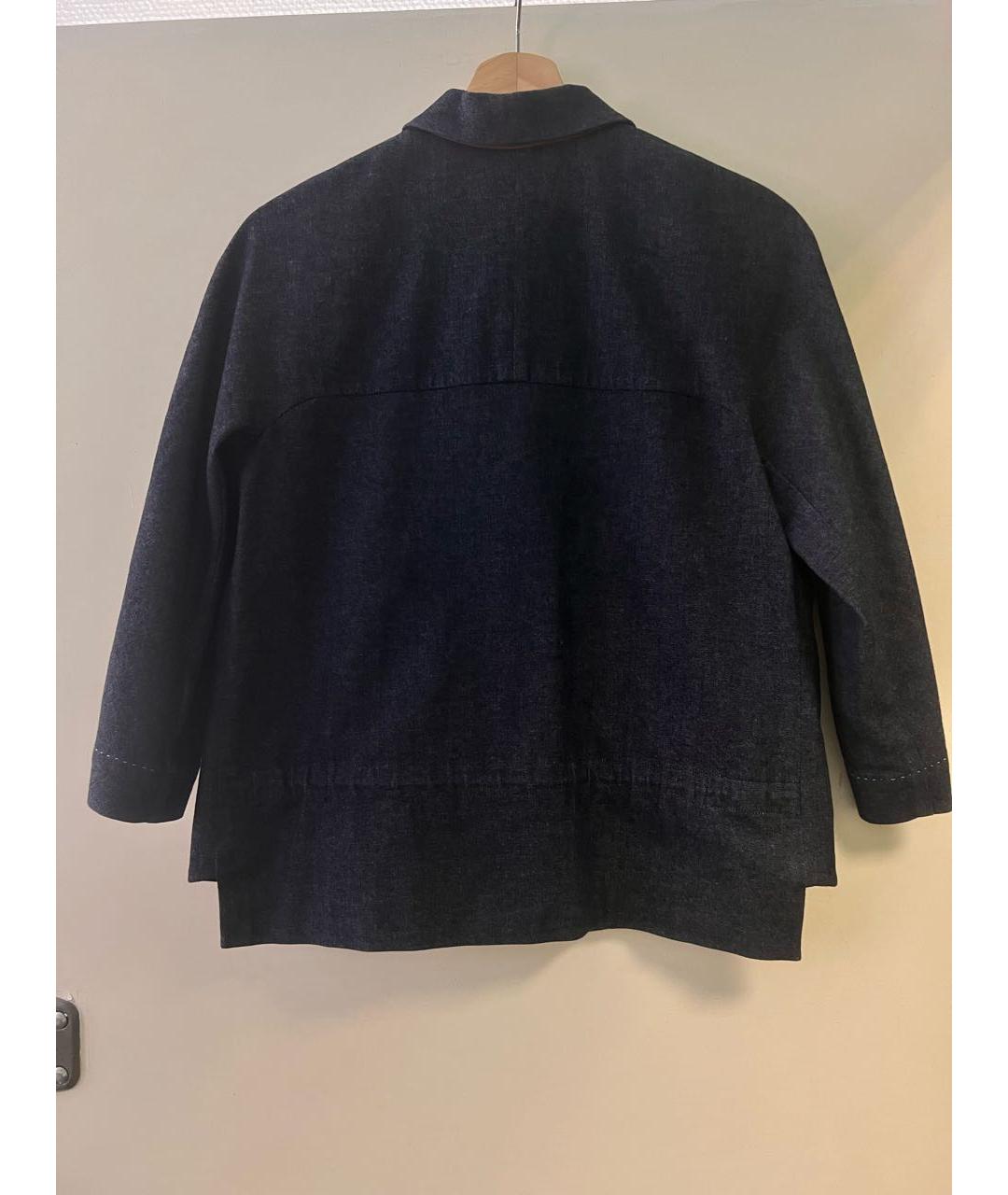 LORO PIANA Синий хлопко-эластановый костюм с брюками, фото 5