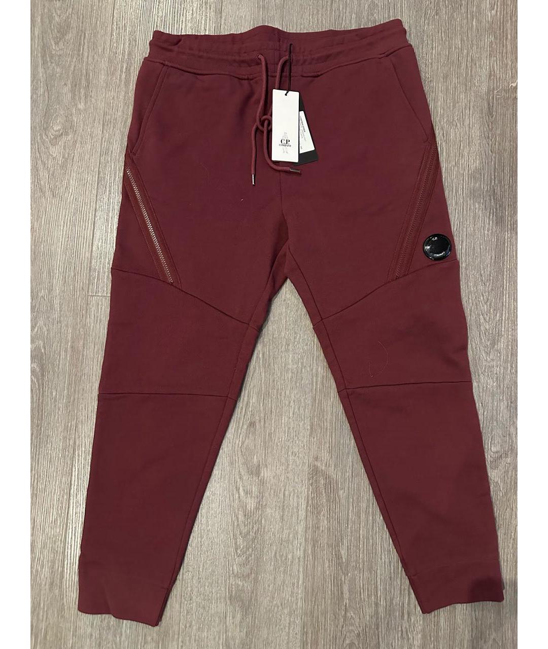CP COMPANY Бордовые хлопковые повседневные брюки, фото 5