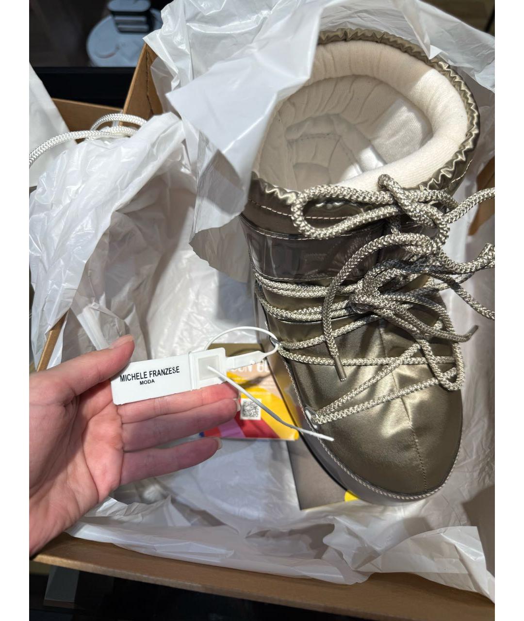 MOON BOOT Серебряные ботинки, фото 3